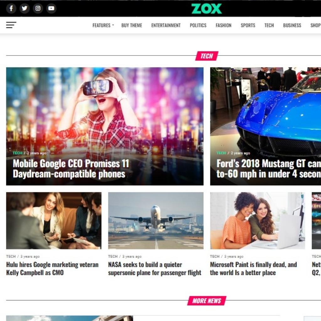 Professional News & Magazine WordPress Website