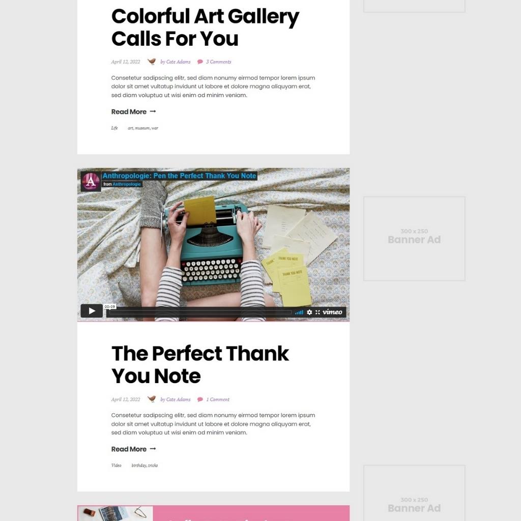 Personal WordPress Blog Website