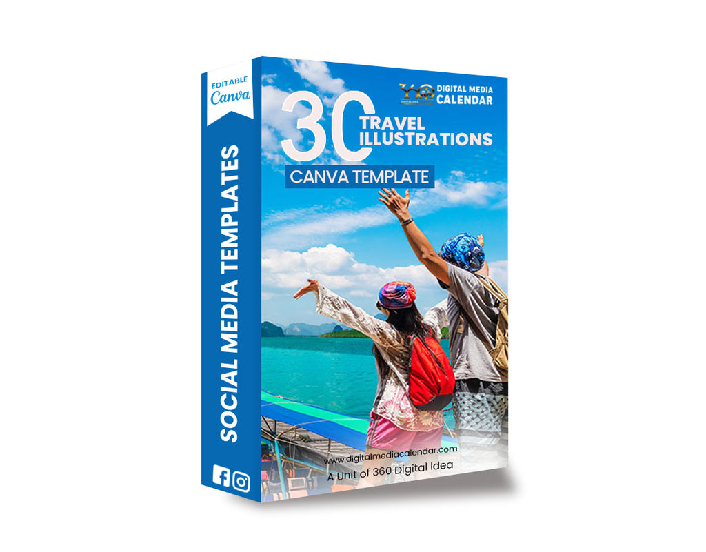 30 Ultimate Travel Illustrations Canva Template
