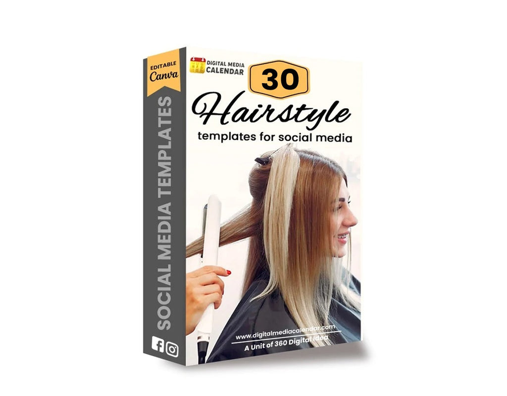30 Ultimate Hair Style Social Media Posts Canva Templates