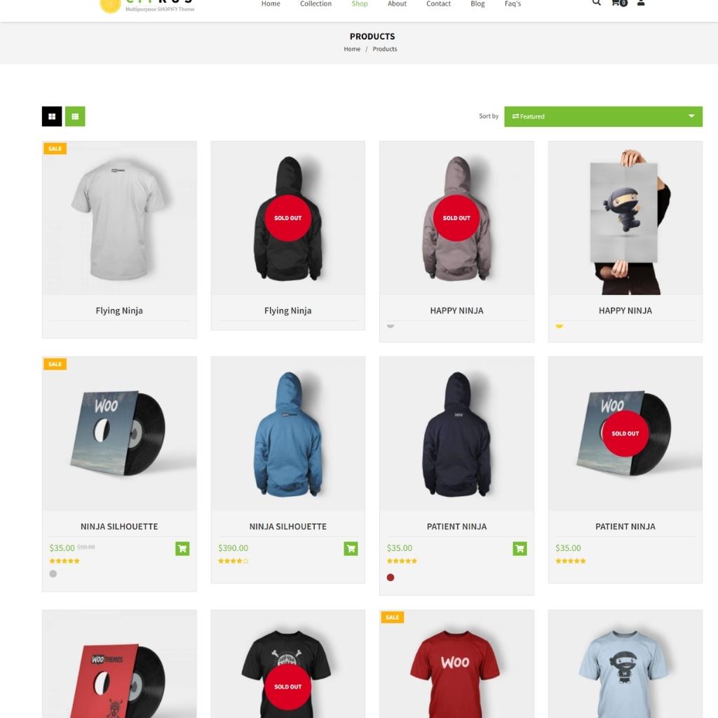 Landing Page Shopify Shopping Website