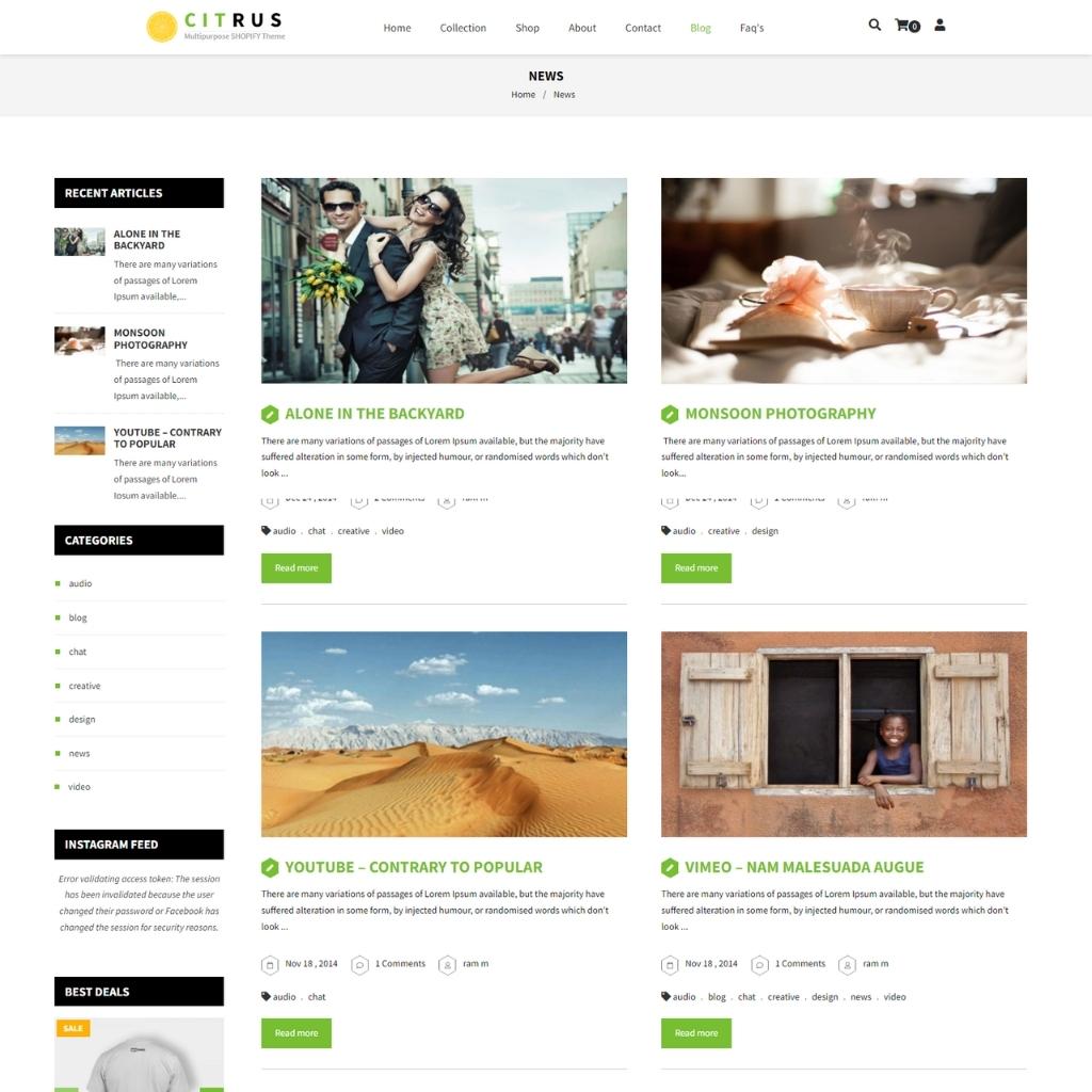 Landing Page Shopify Shopping Website