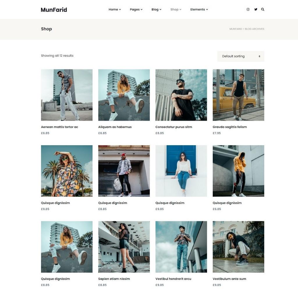 Blog & Shop WordPress  Website