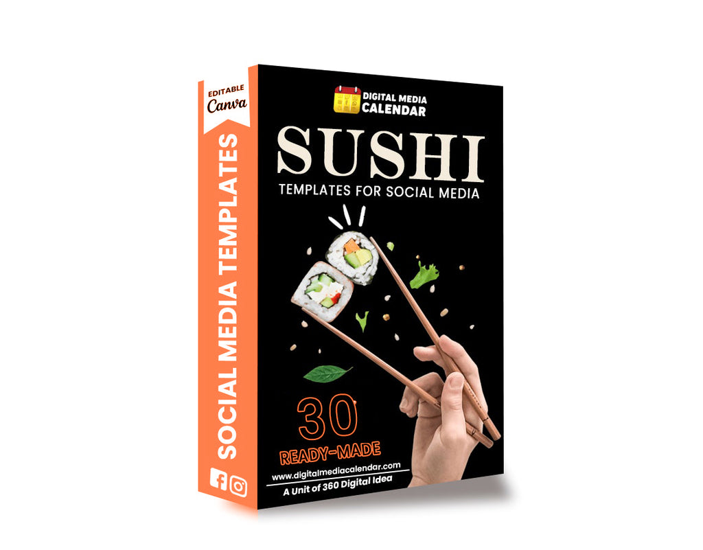 30 Ultimate Sushi Social Media Posts Canva Templates