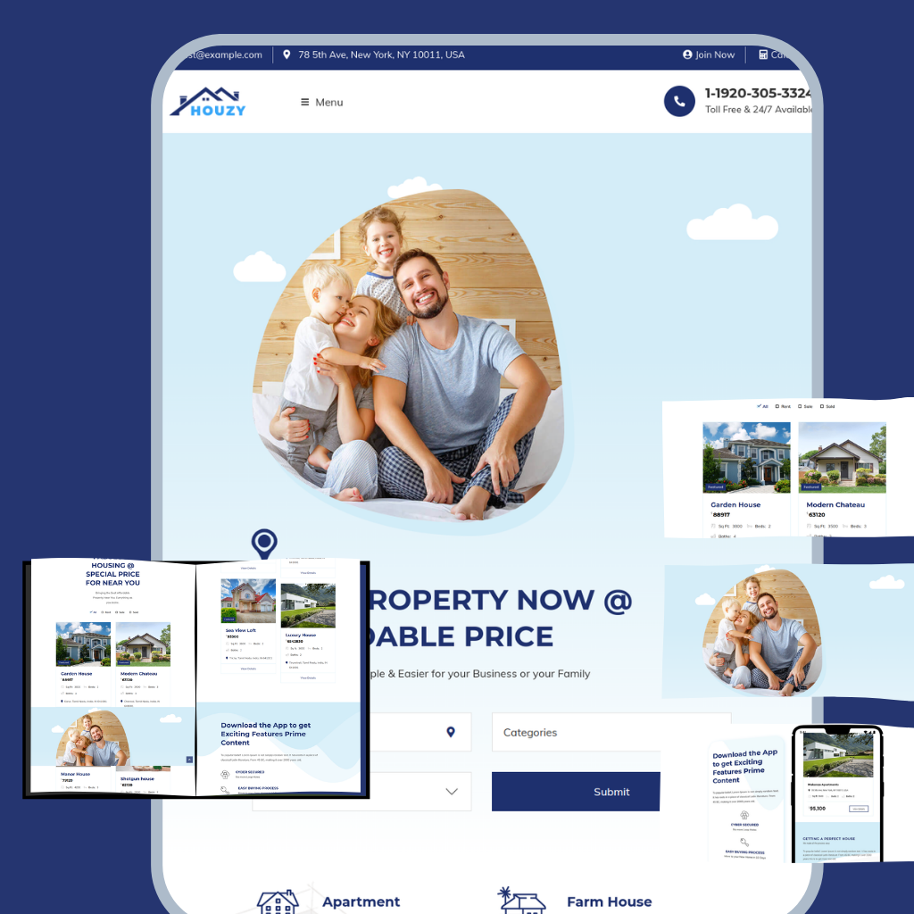 Property Startup Agency Landing Page WordPress Website