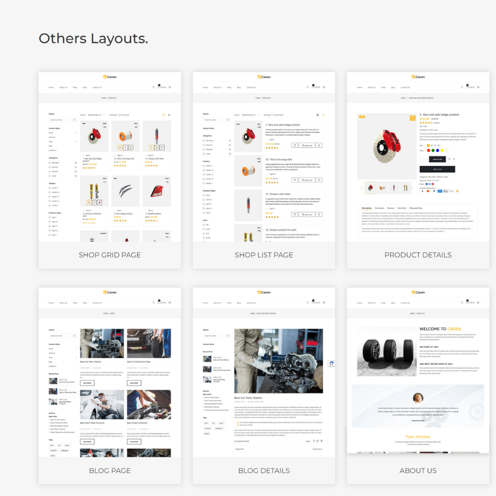 Auto Parts, Car Accessories Shopify Shopping Website
