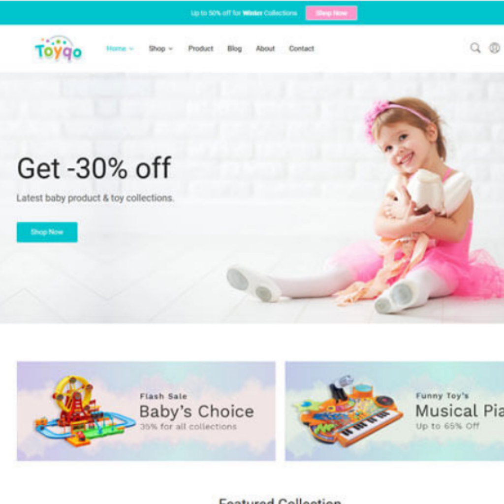 Toys & Kids Store Responsive Shopify Website