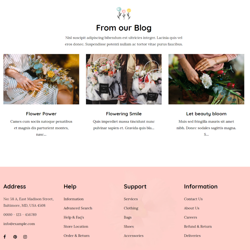 Flower Shop Shopify Website Shopify Shopping Website
