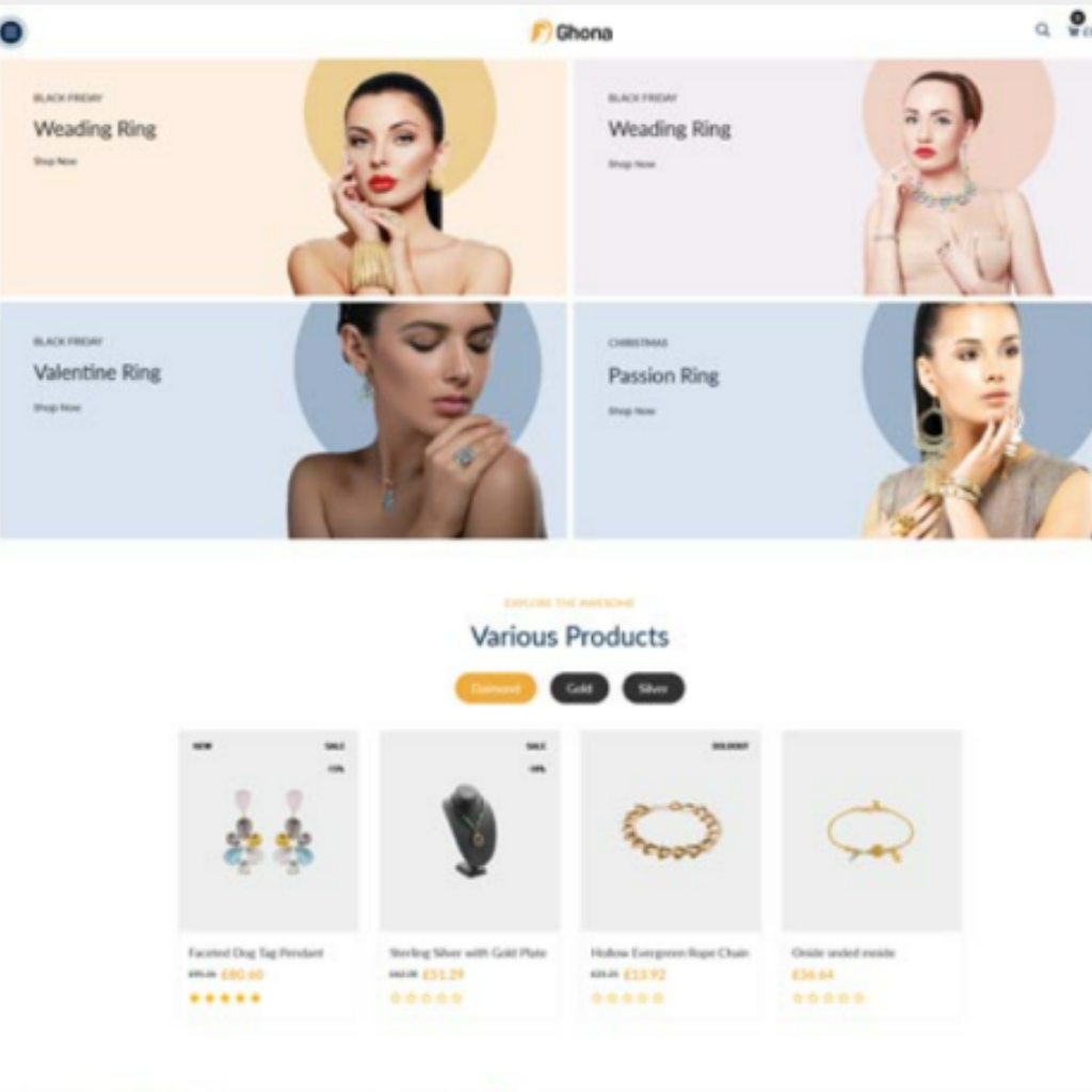 Jewelry Shopify Shopping Website