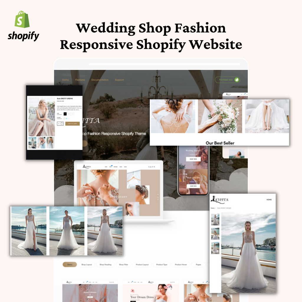 Wedding Shop Fashion Responsive Shopify Website
