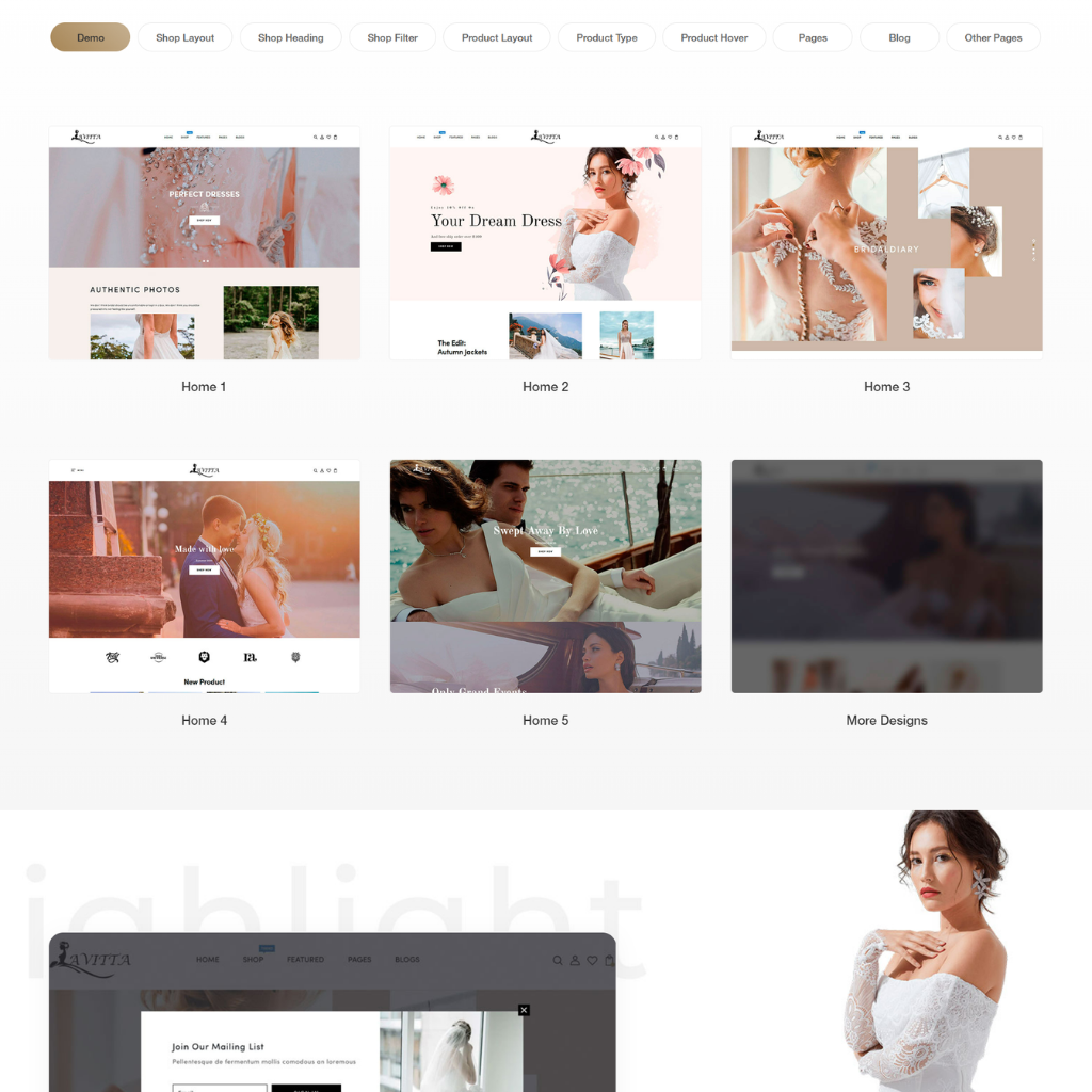 Wedding Shop Fashion Responsive Shopify Website