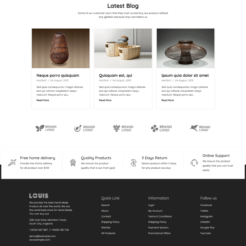 Handmade Shop Shopify Website