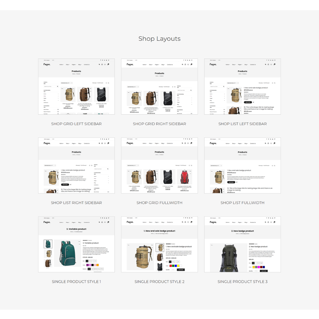 Payne is a Modern E-Commerce Shopify Website