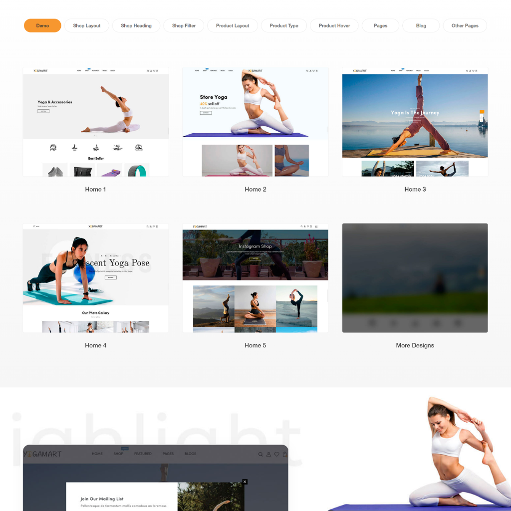 Yoga Clothing & Fitness Equipment Shopify Website