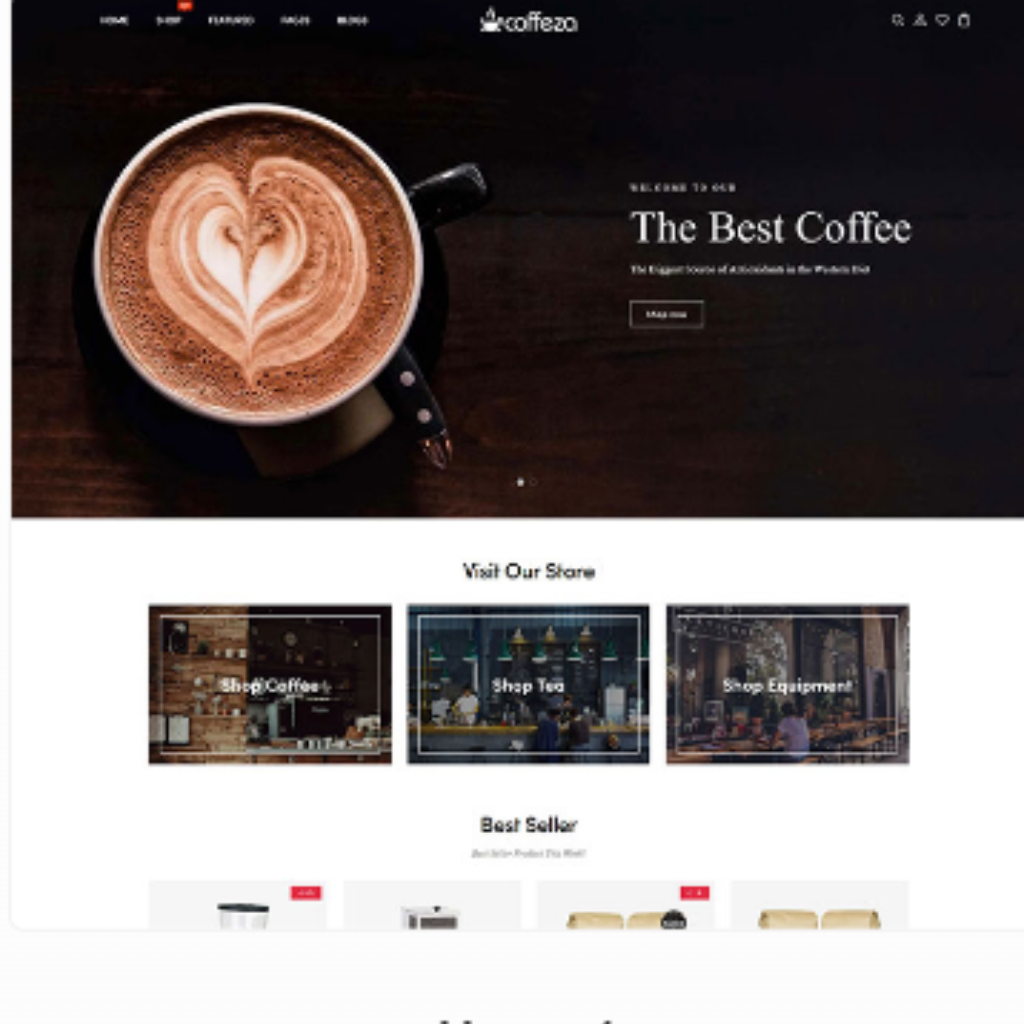 Coffee Shops and Cafés Responsive Shopify Website