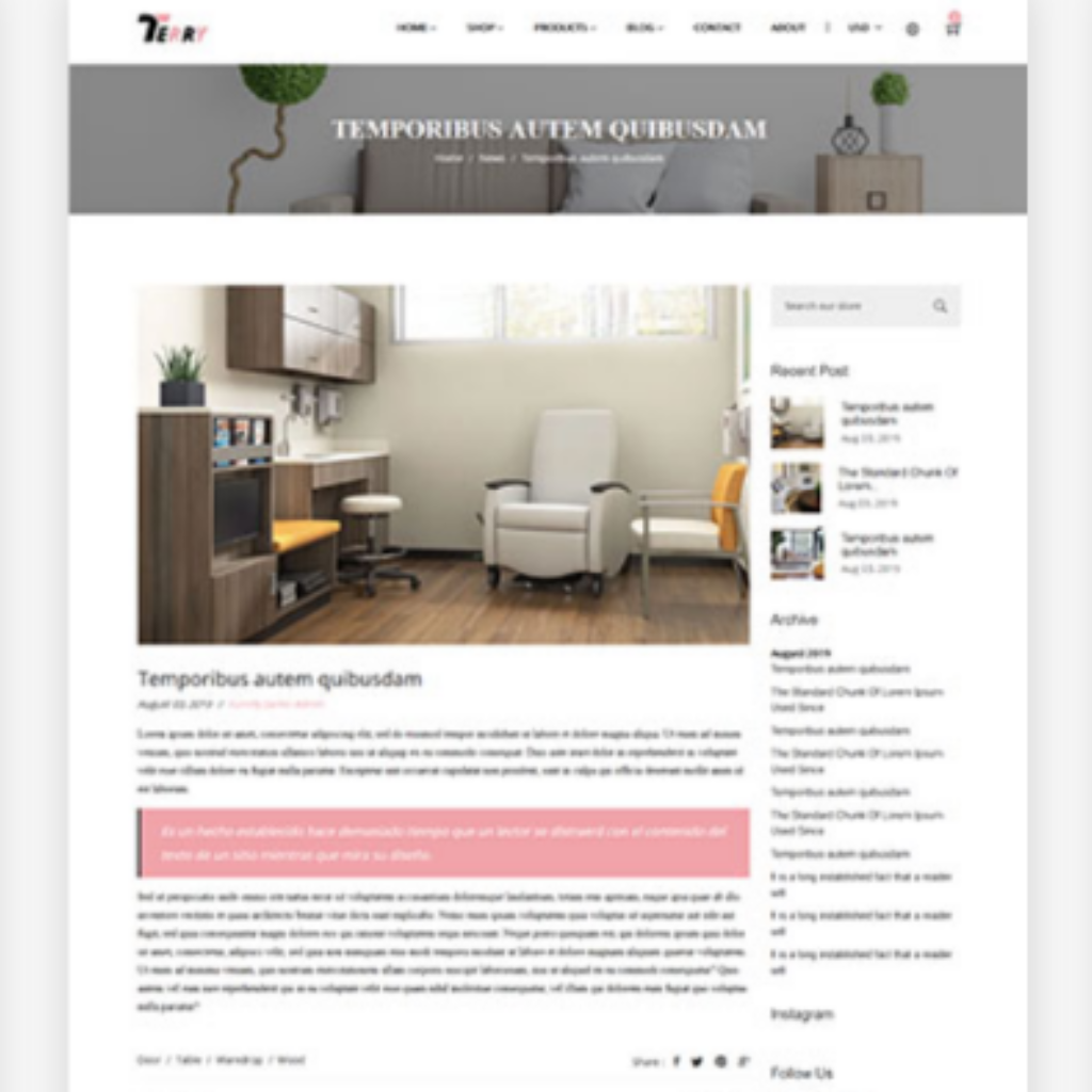 Furniture Shopify Website