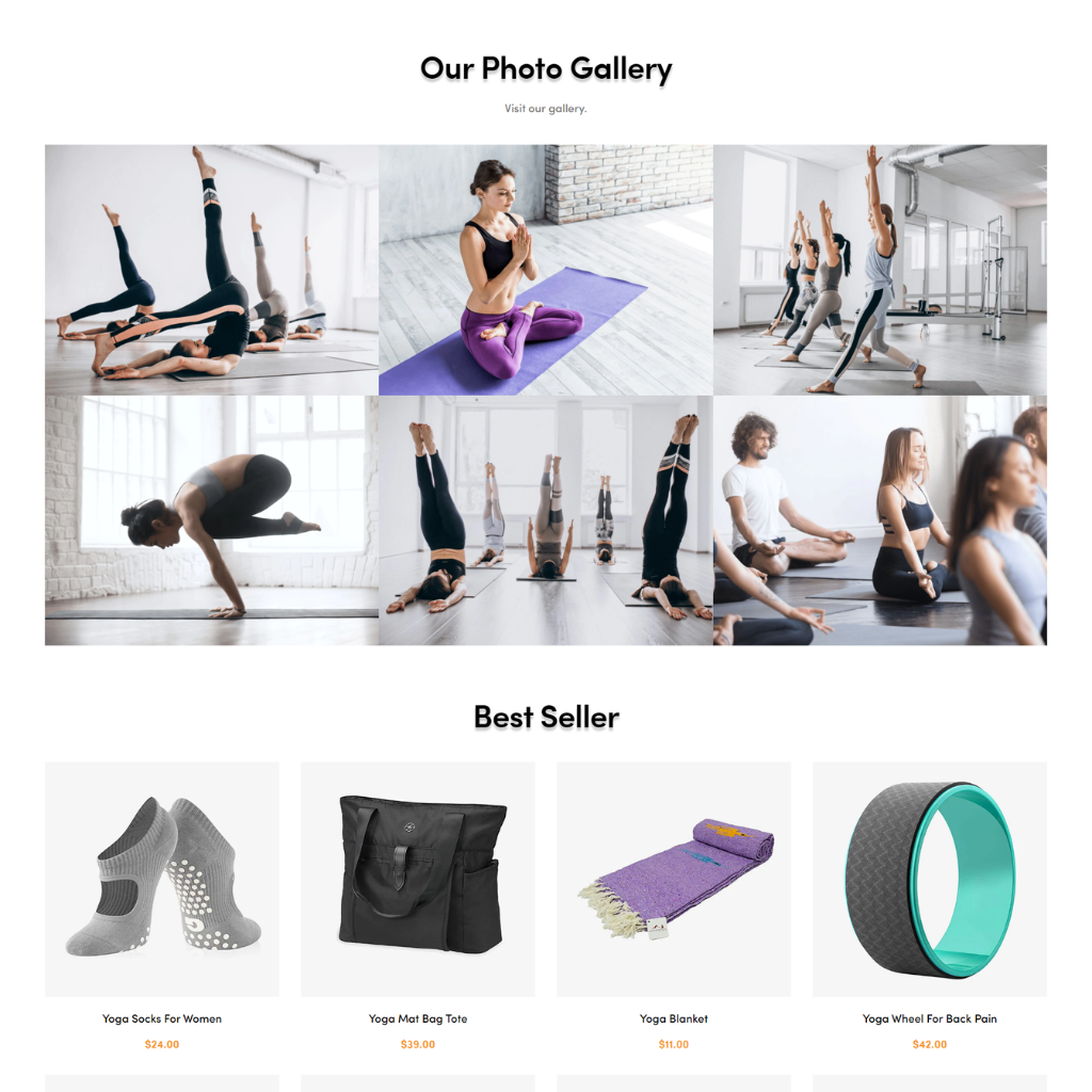 Yoga Clothing & Fitness Equipment Shopify Website
