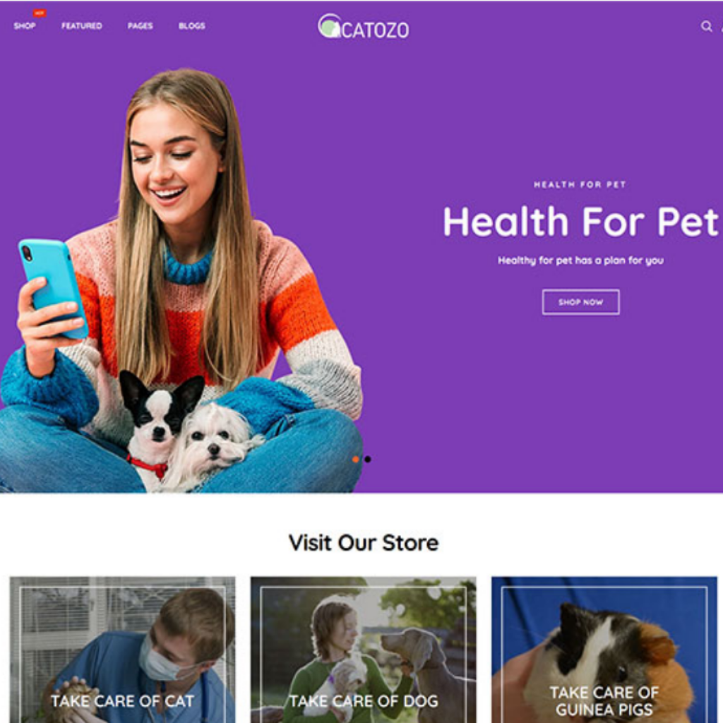Pets Shop Responsive Shopify Website