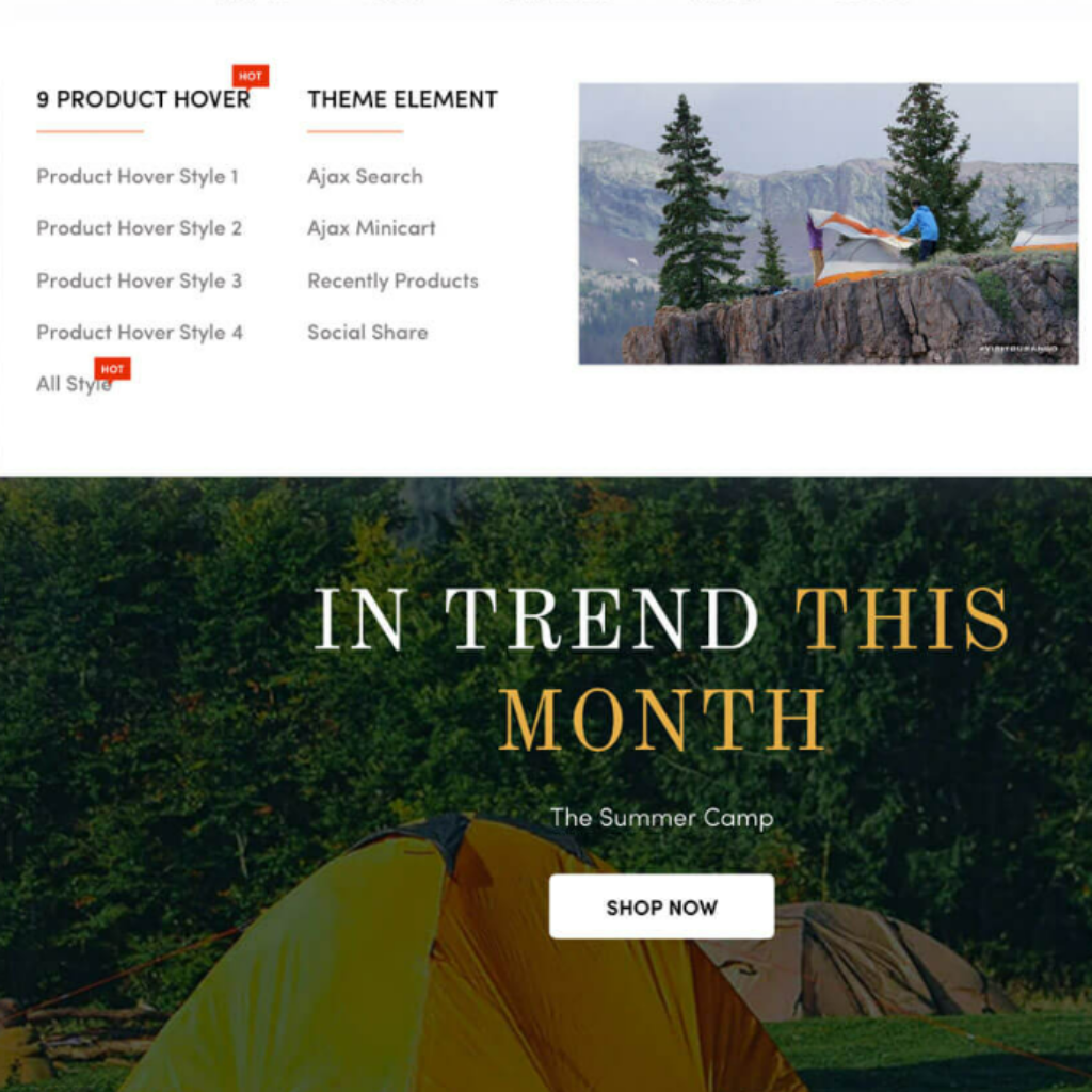 Adventure Store Hiking and Camping Shopify Website