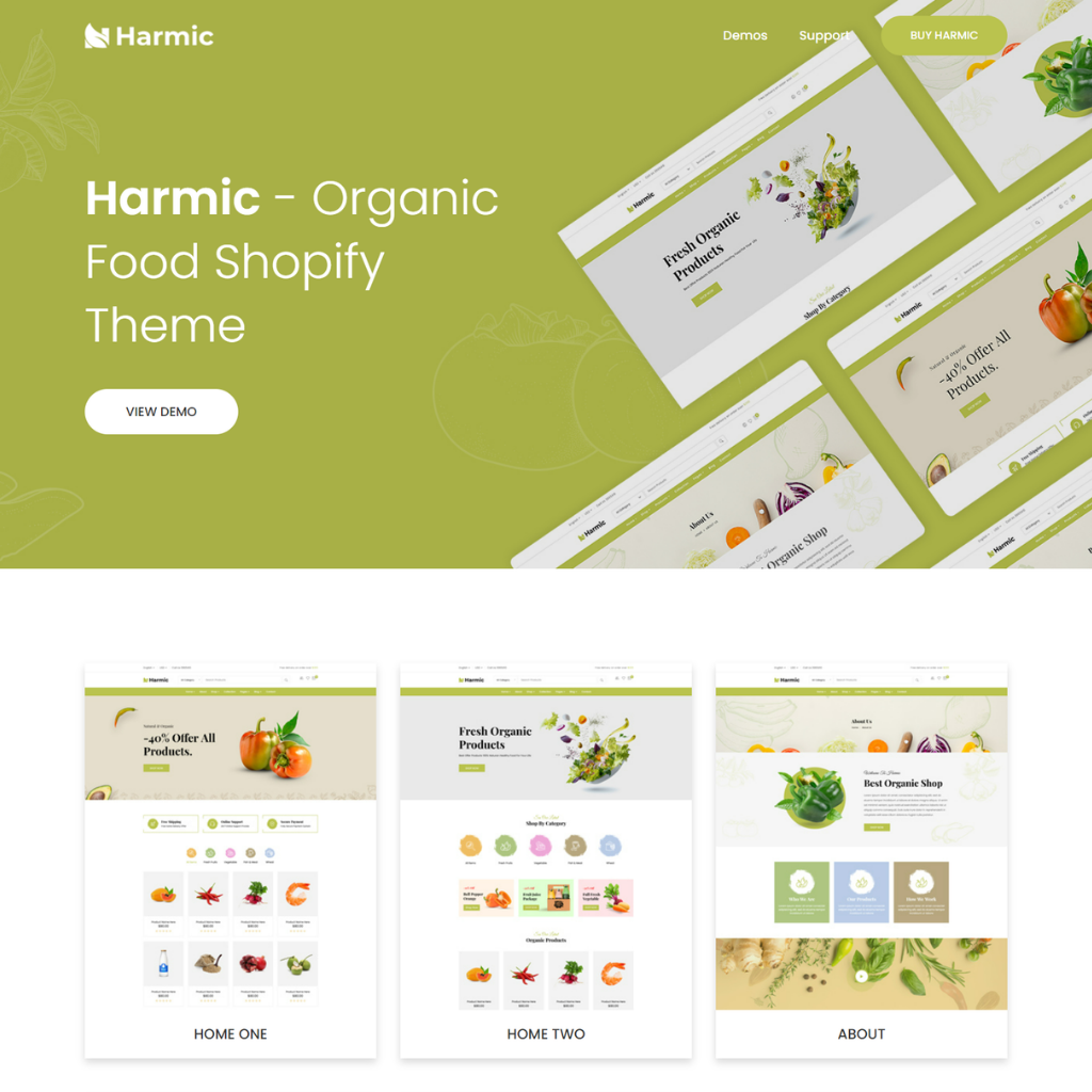 Organic Food Shopify Shopping Website