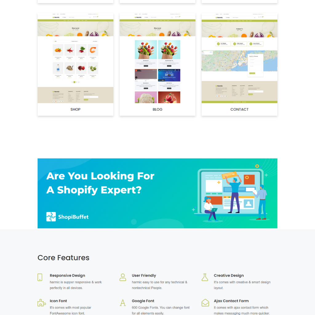 Organic Food Shopify Shopping Website