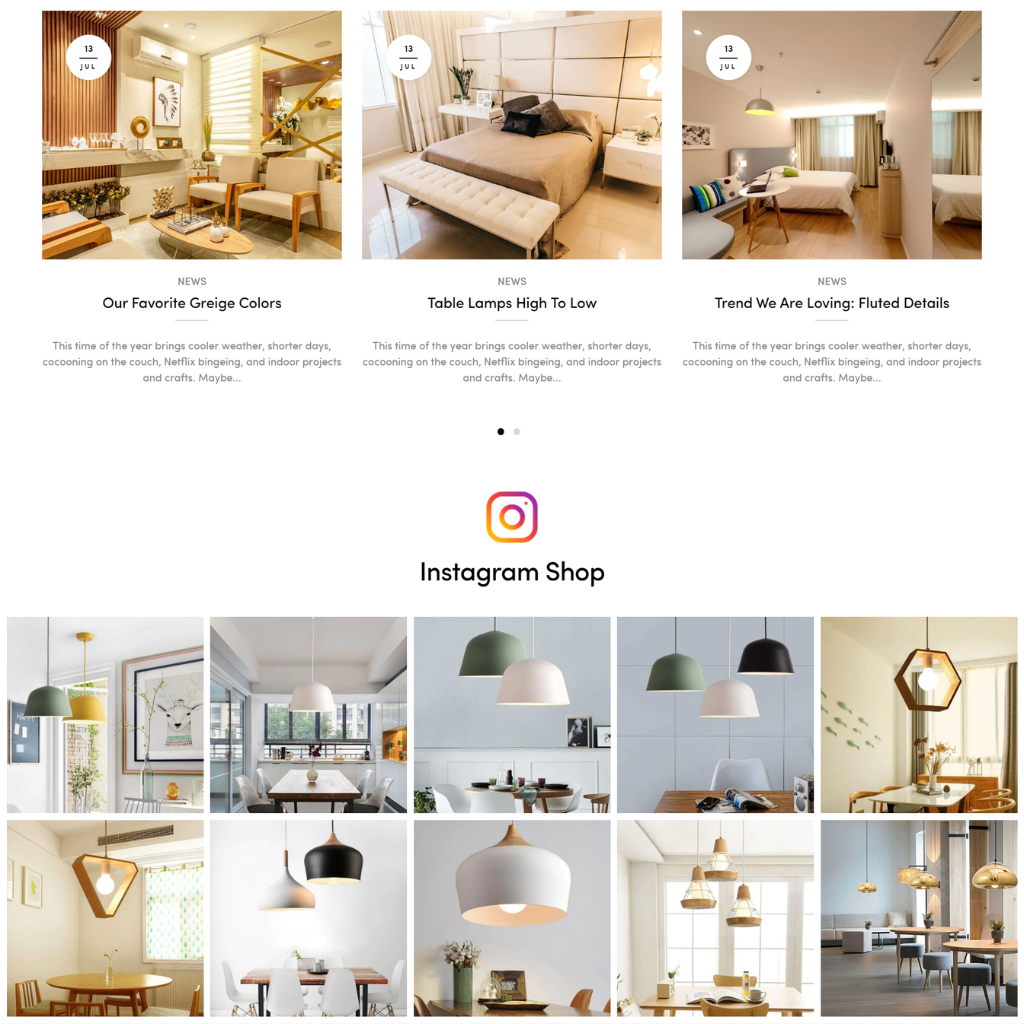 Interior Decor and Lights Responsive Shopify Website