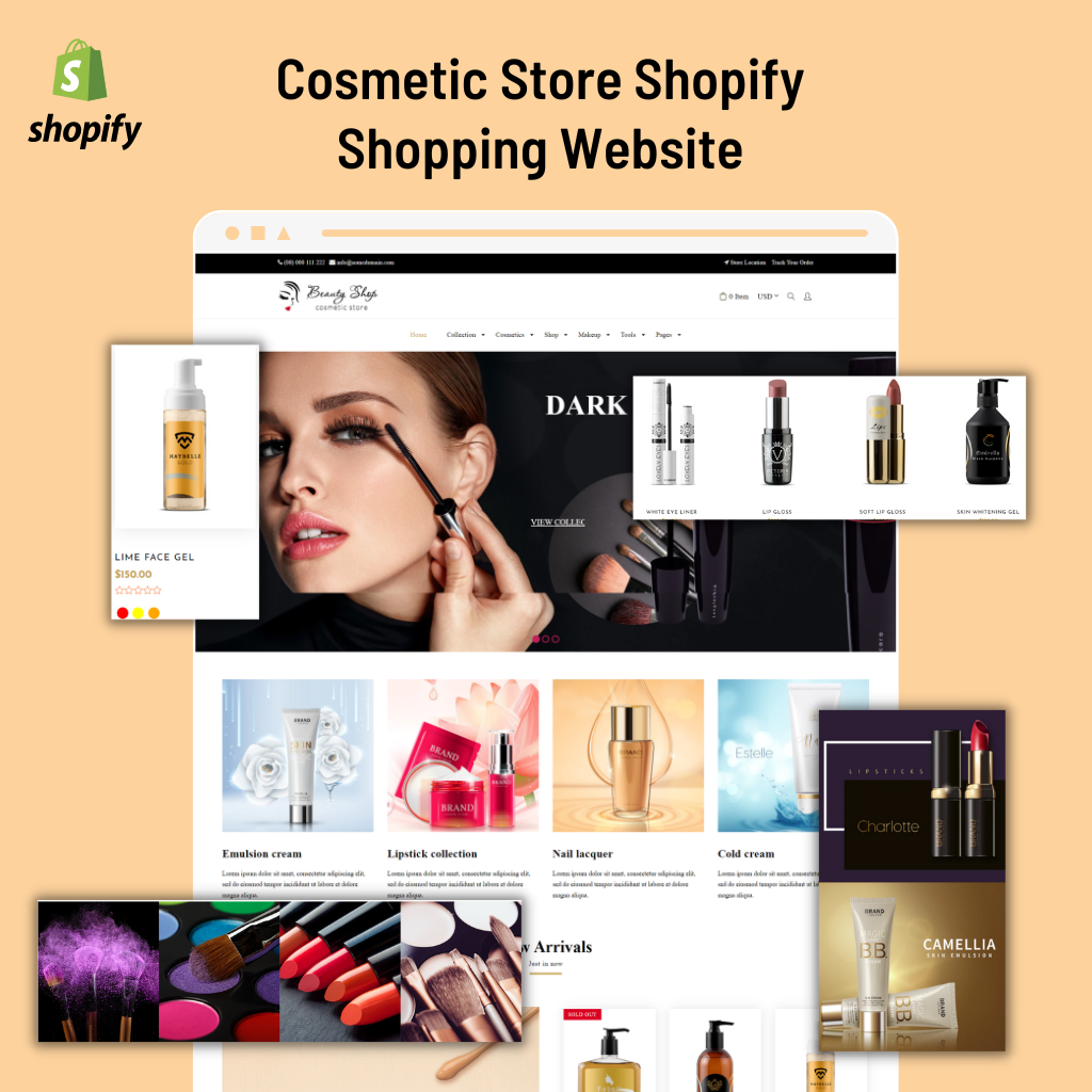 Cosmetic Store Shopify Shopping Website