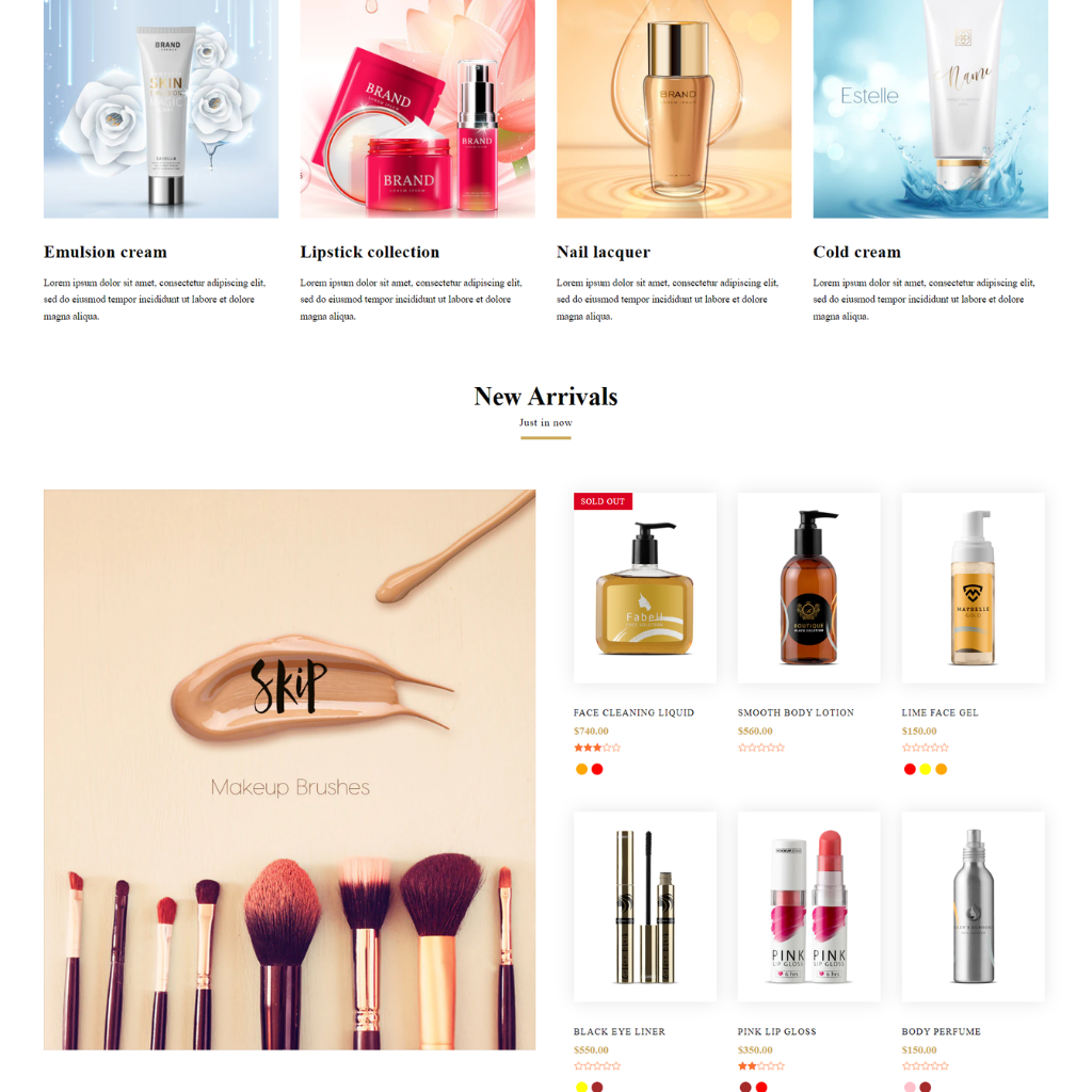 Cosmetic Store Shopify Shopping Website