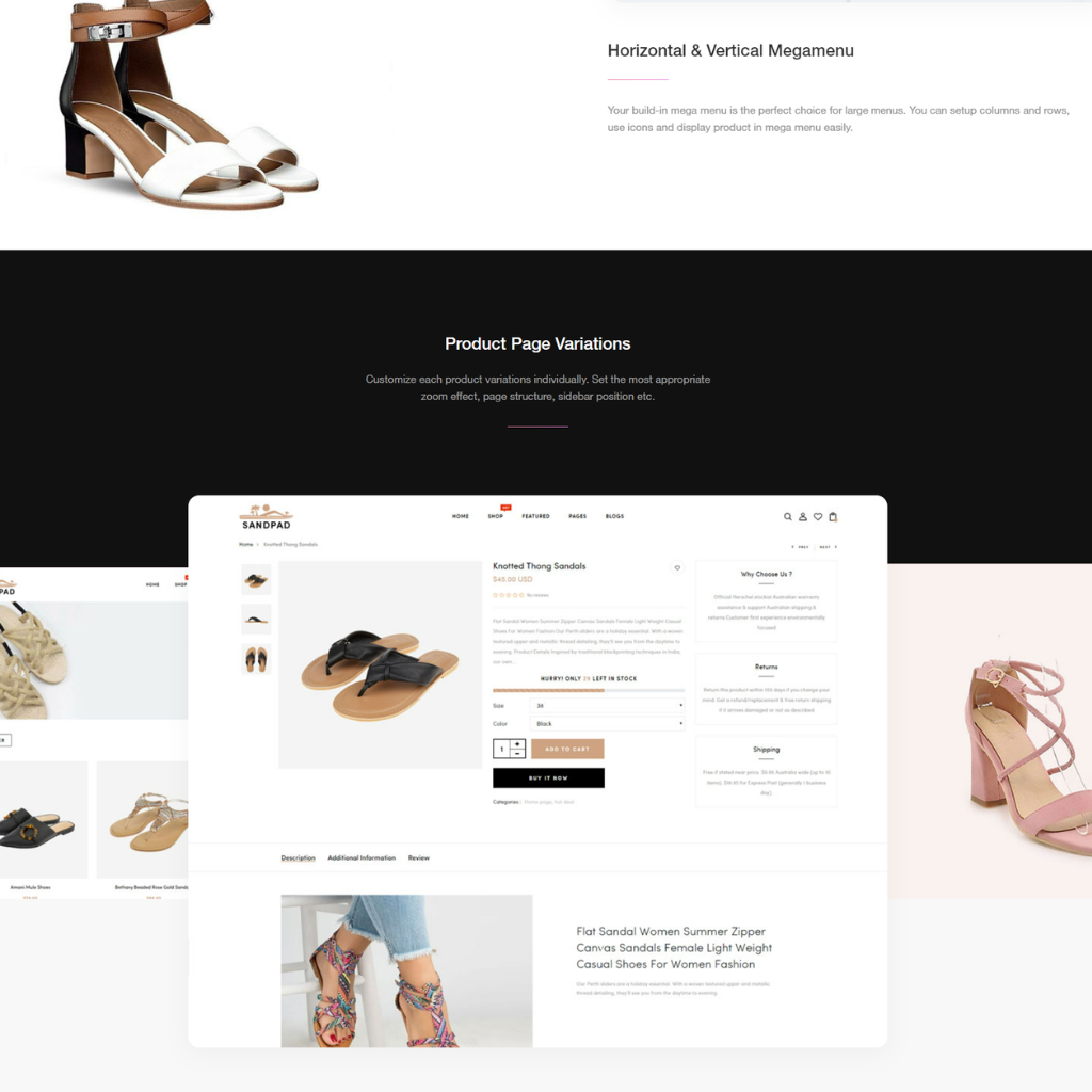 Sandals And Footwear Shoes Responsive Shopify Shopping Website