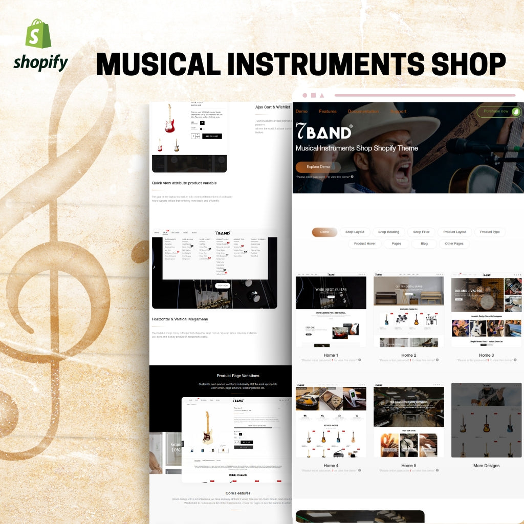 Musical Instruments Shop Shopify Shopping Website