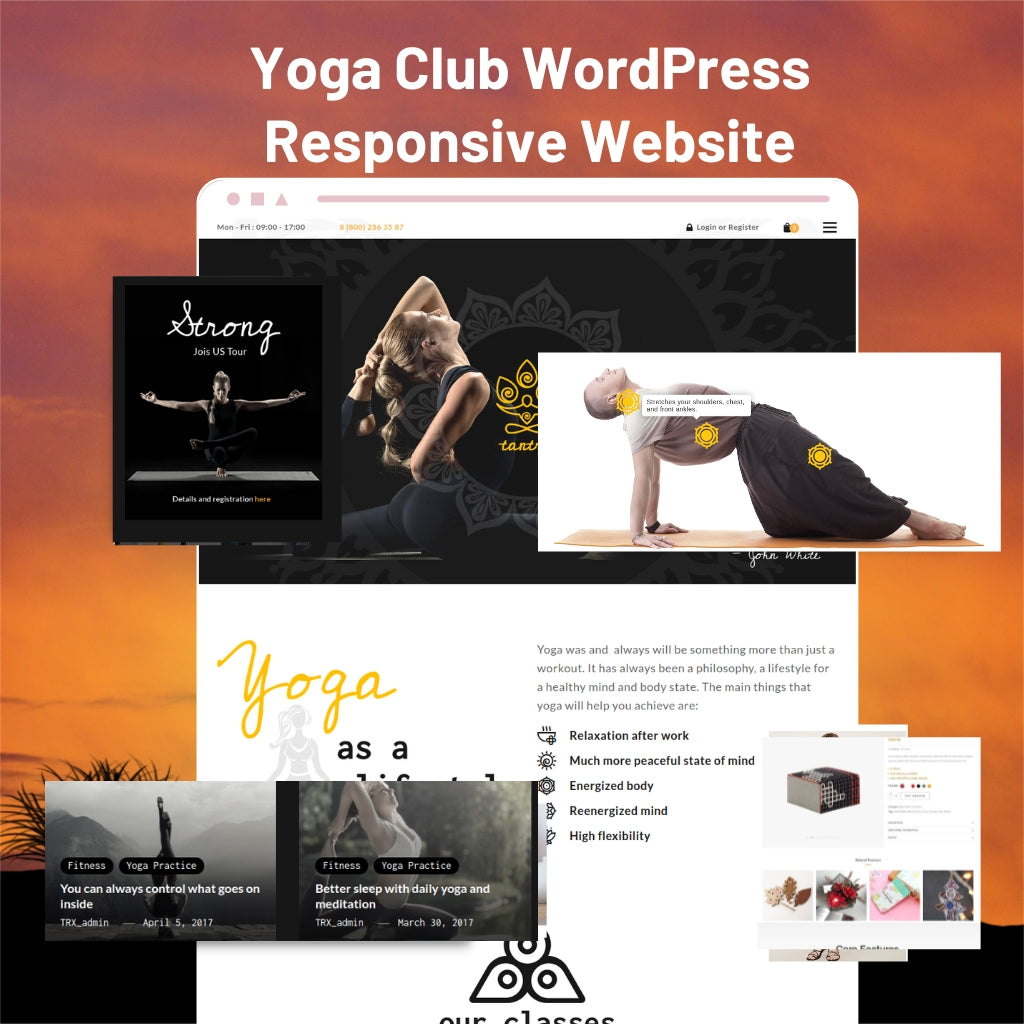 Yoga Club WordPress Responsive Website