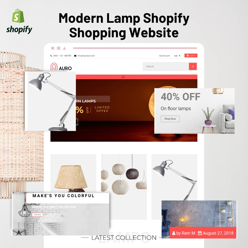 Modern Lamp  Shopify Shopping Website
