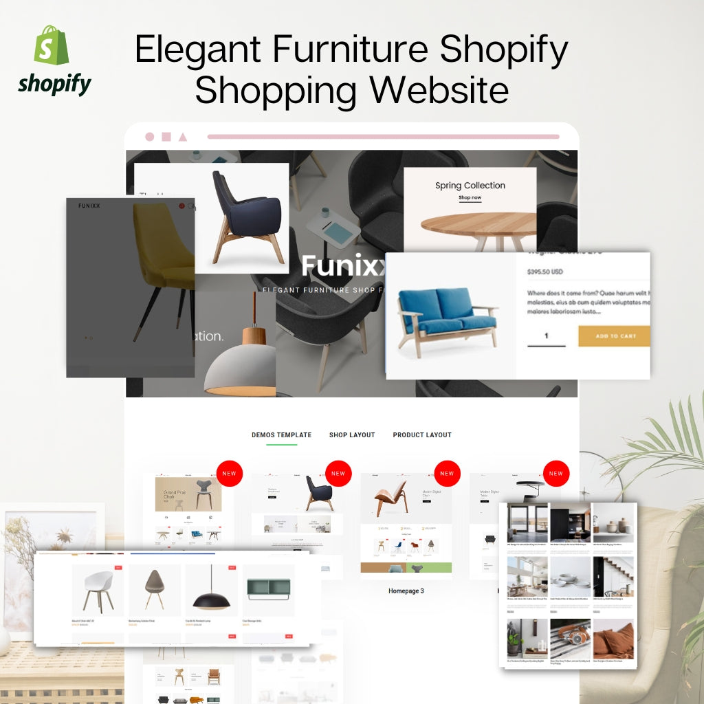 Elegant Furniture Shopify  Shopping Website