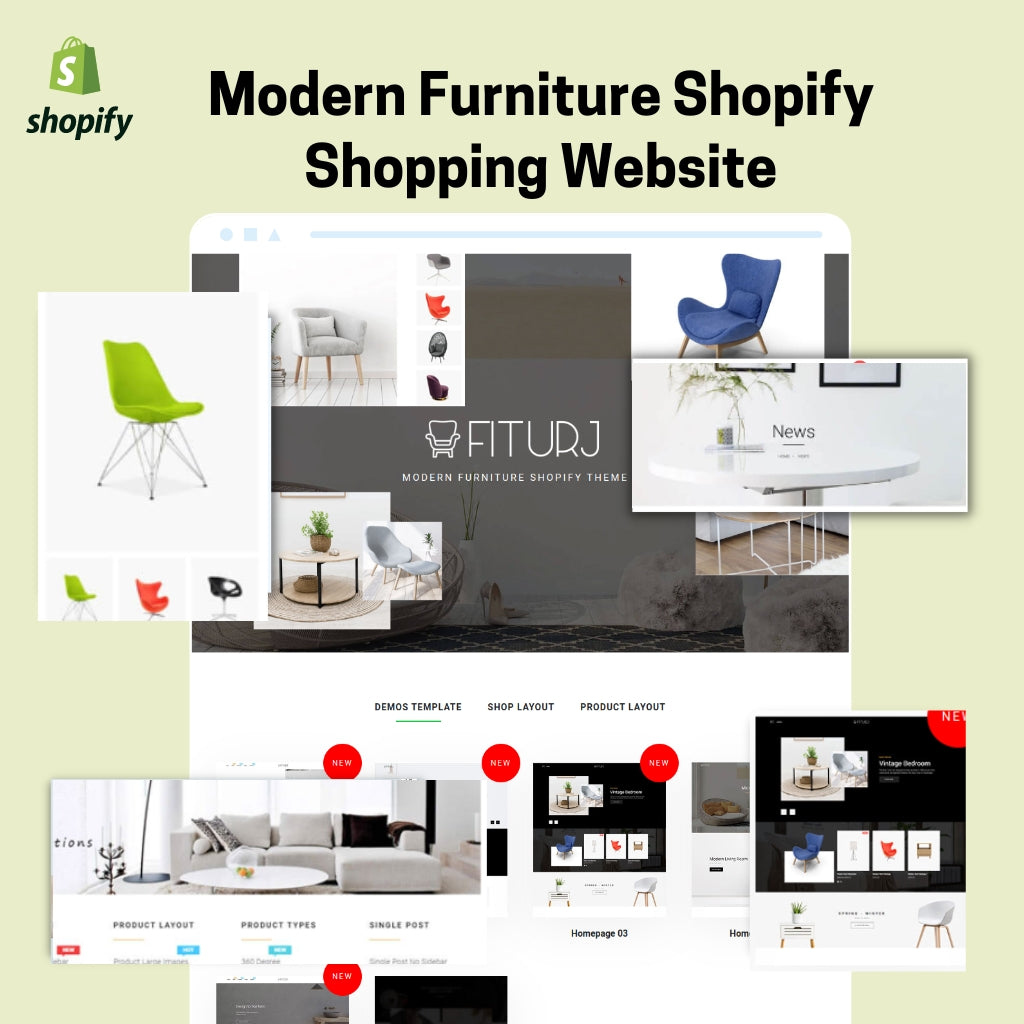 Modern Furniture Shopify  Shopping Website